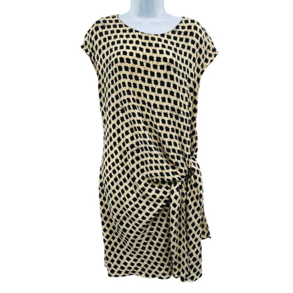 Thakoon 12 silk pattern tie side mini dress